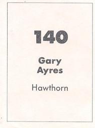 1990 Select AFL Stickers #140 Gary Ayres Back